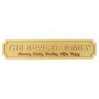 Laser cut Freestanding Personalised Family Surname and Names 3D Street Signs - 3mm/18mm - Curved Corners - 600mm Width